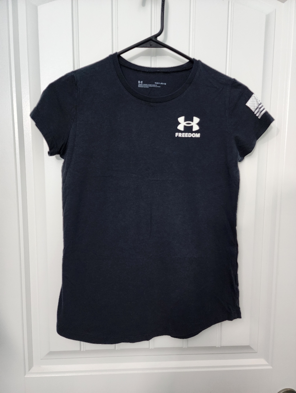 Under Armour Youth 'Freedom' Black Logo Tee, Size Youth Large